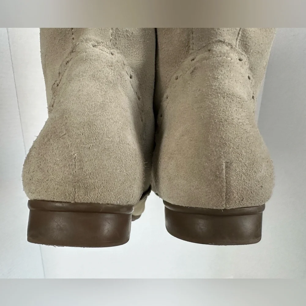 Vintage 90s NINE WEST WILDEST Suede Fur Boots Size 8.5